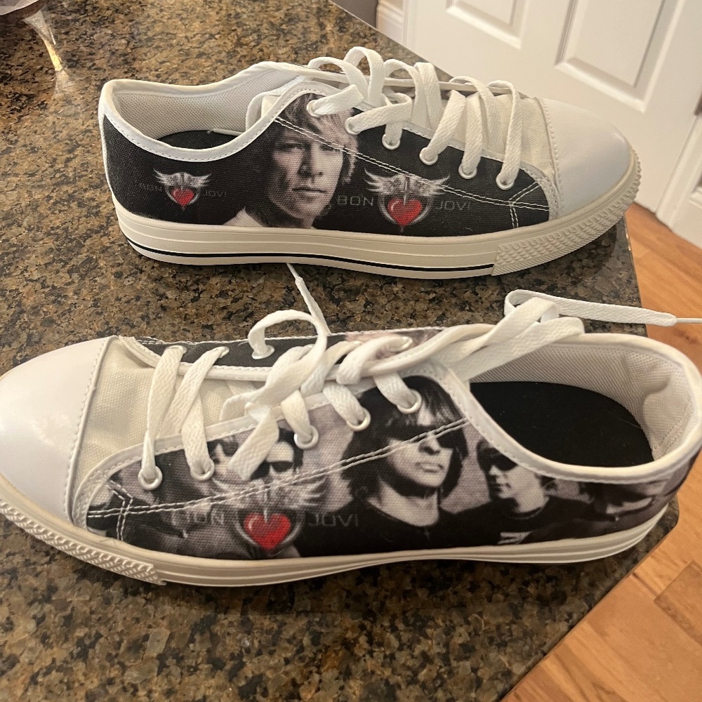 Bon Jovi women’s Sneakers and flip flops (9.5)